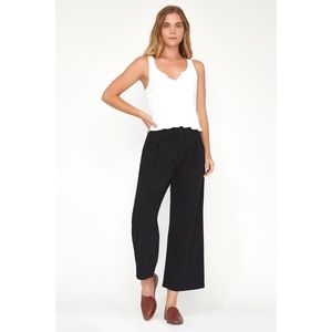 LACAUSA Lola Wide Leg Pant Tar Black Sz 2